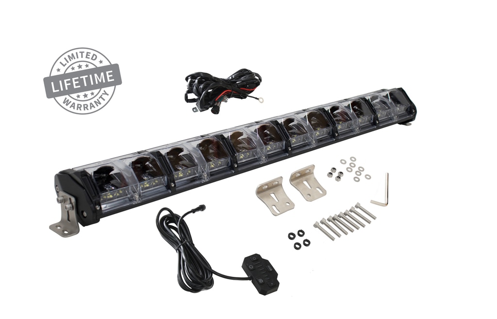 Overland Vehicle Systems 30 Inch LED Light Bar With Variable Beam DRL,RGB Back Light 6 Brightness EKO