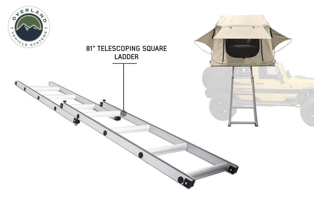 Overland Vehicle Systems Roof Top Tent 3 Person with Green Rain Fly TMBK