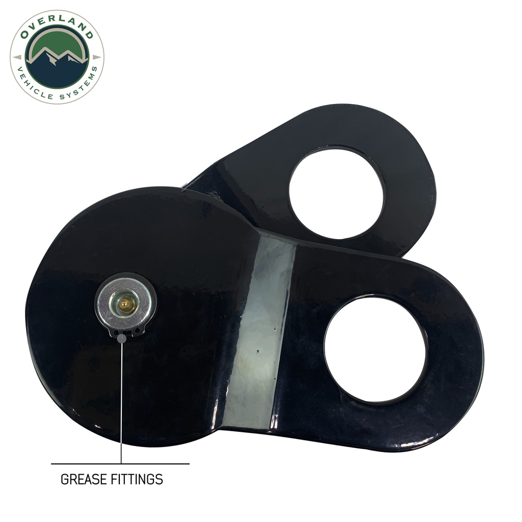 Overland Vehicle Systems Snatch Block Black 30,000 Lb Breaking Strength Standard Universal