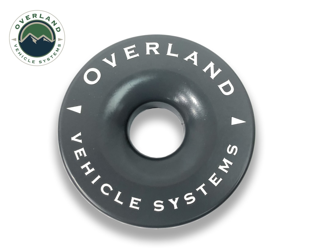 Overland Vehicle Systems Recovery Ring 4.00 Inch 41,000 LBS Gray With Storage Bag Universal