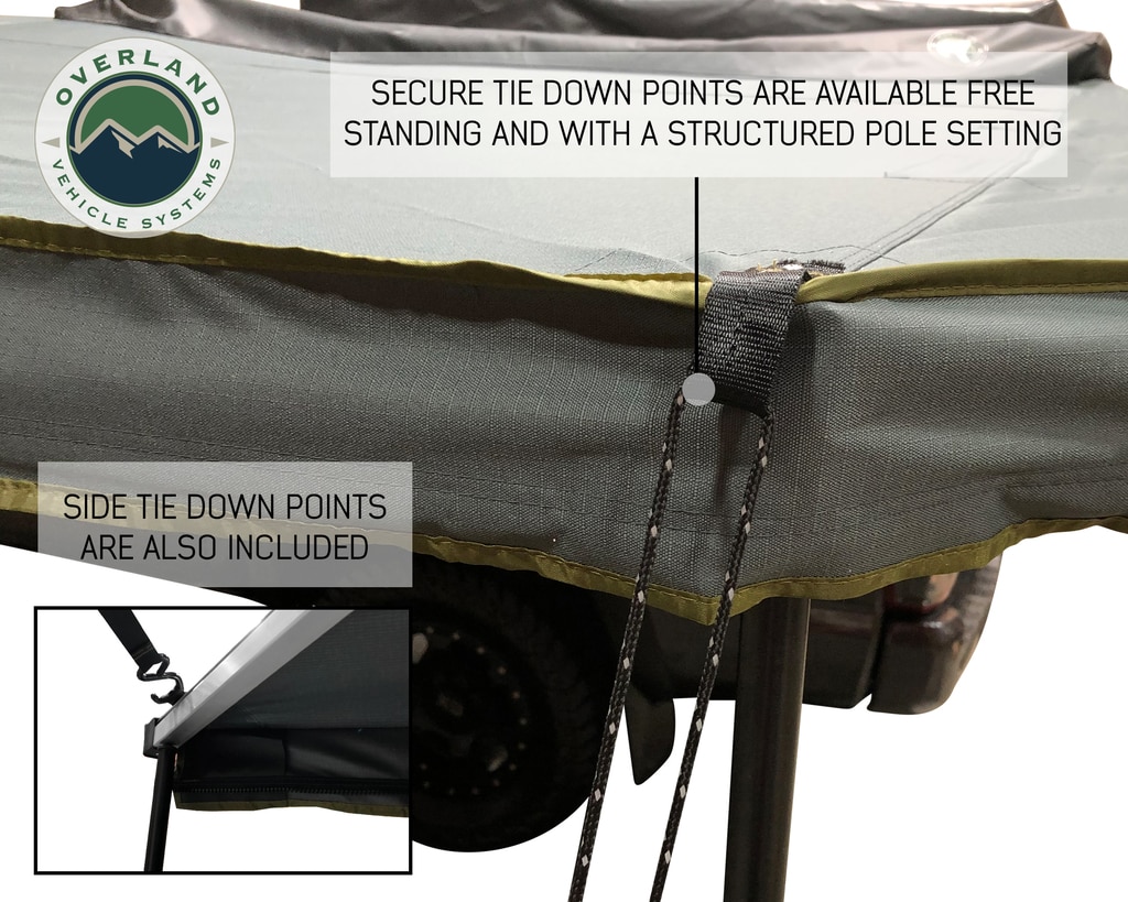 Overland Vehicle Systems Awning 270 Degree Awning and Wall 1, 2, & 3, W/Mounting Brackets Driverside Nomadic