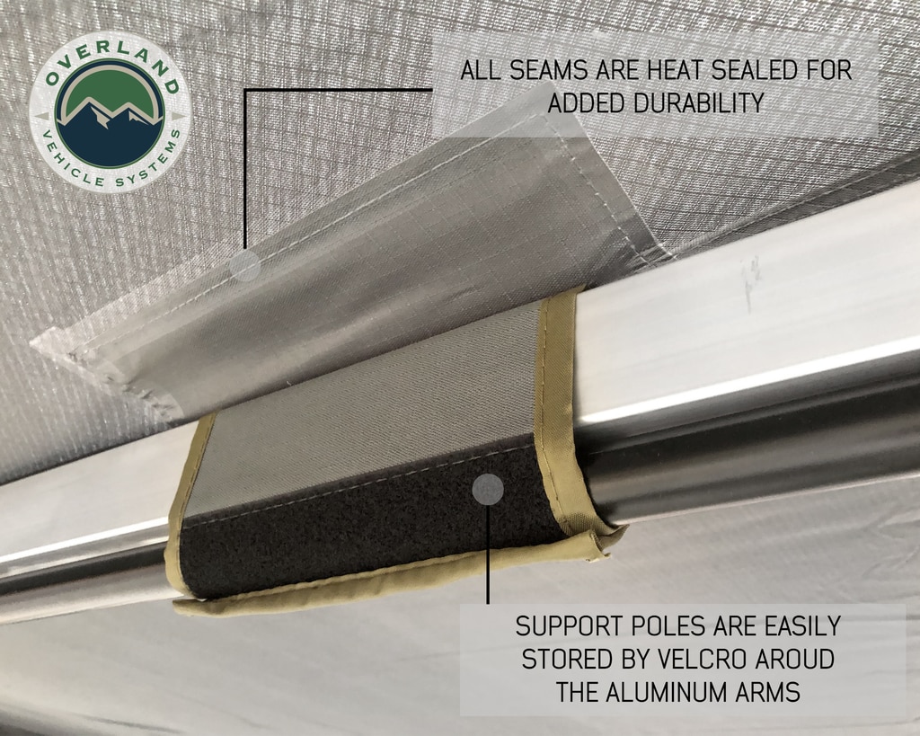 Overland Vehicle Systems Awning 270 Degree Awning and Wall 1, 2, & 3, W/Mounting Brackets Passenger Side Nomadic