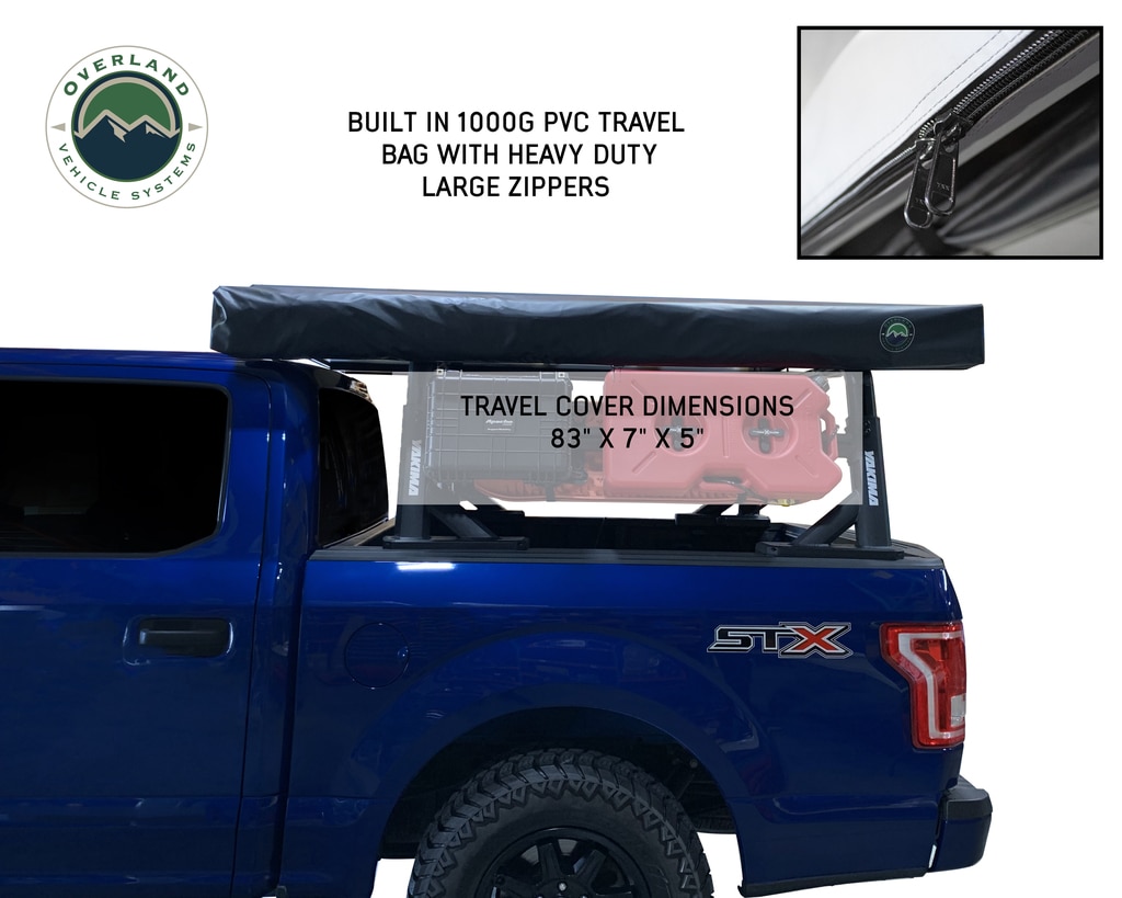 Overland Vehicle Systems Nomadic 270 LT Passenger Side Awning With Bracket Kit