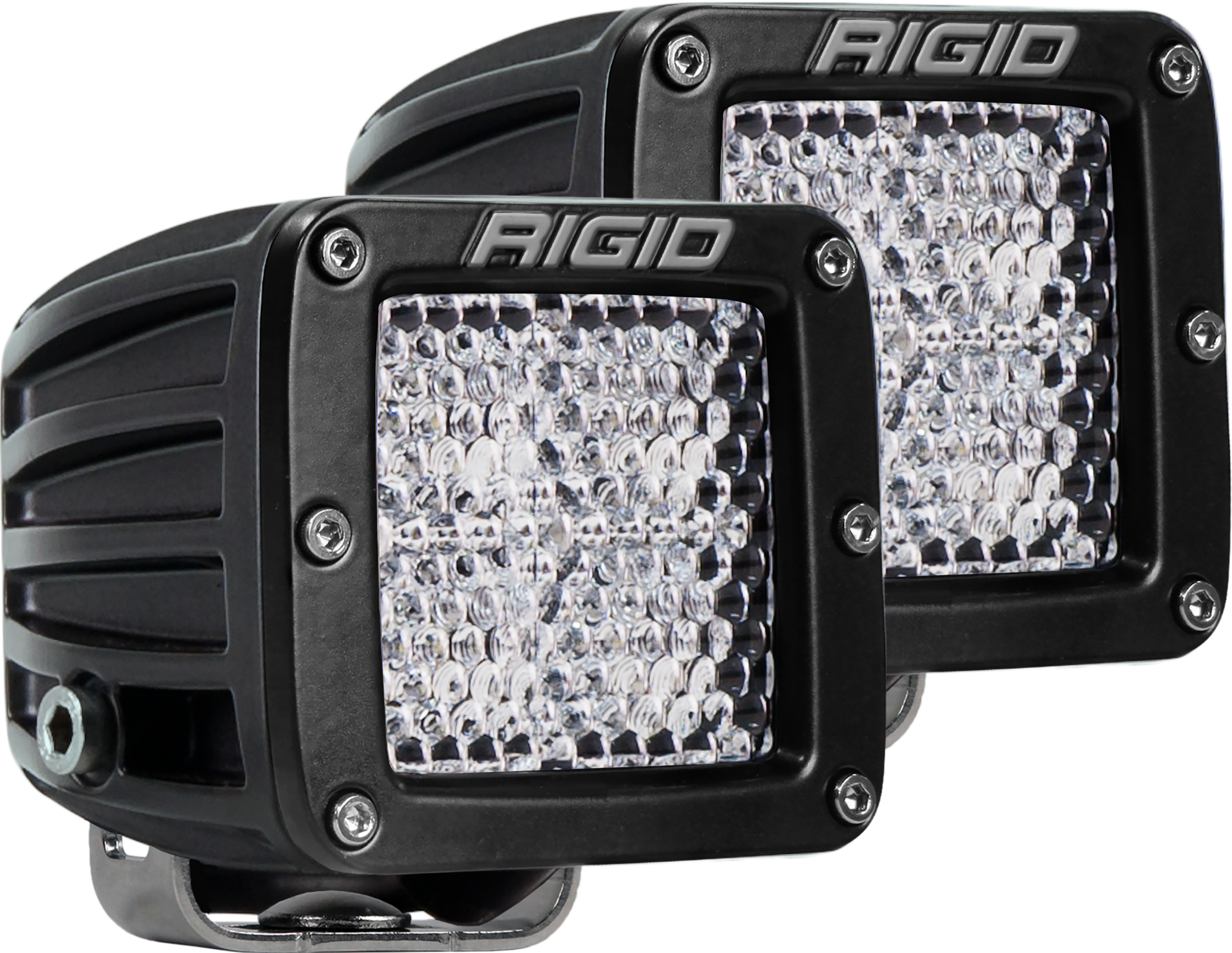 Rigid Industries Diffused Surface Mount Black Pair D-Series Pro