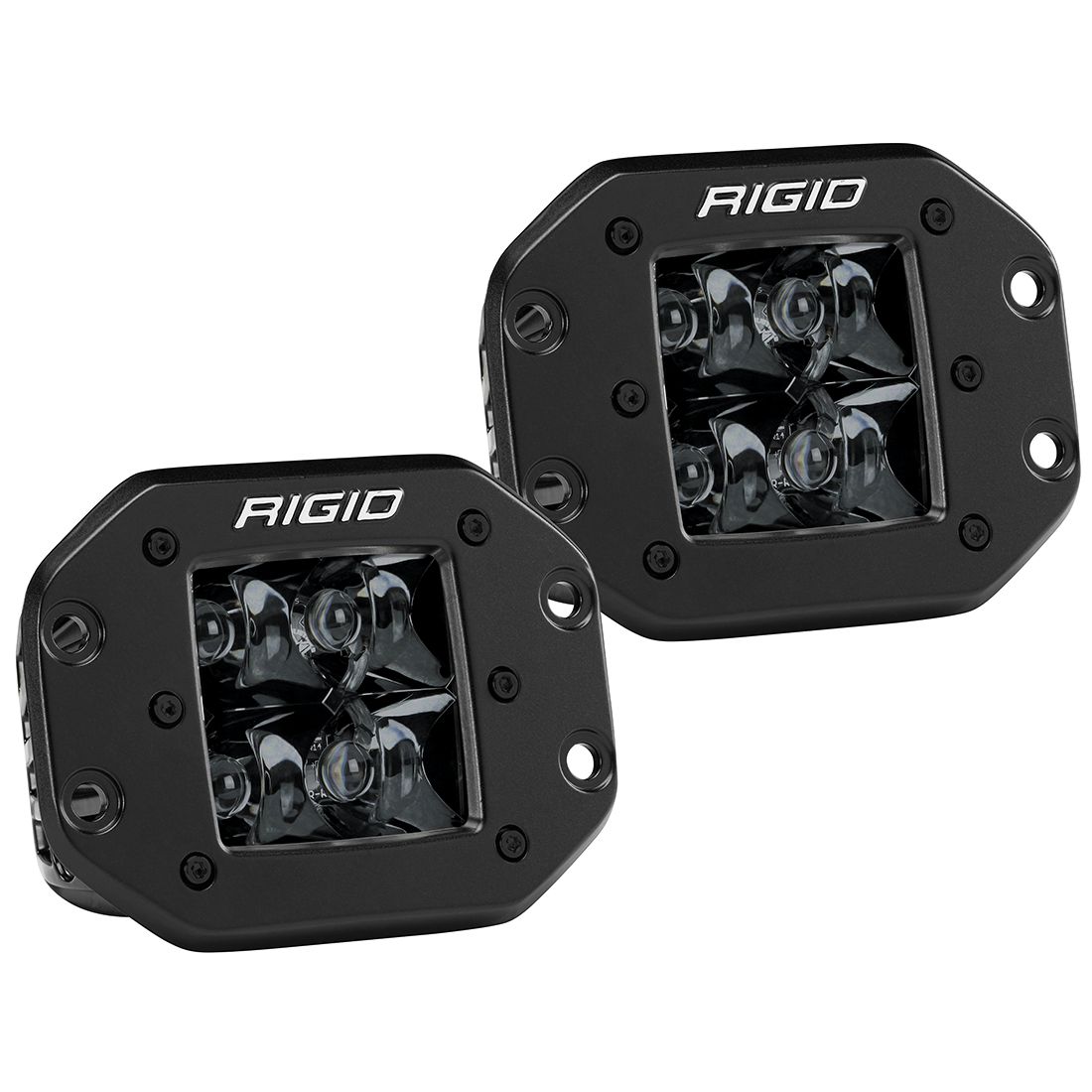 Rigid Industries Spot Flush Mount Midnight Pair D-Series Pro