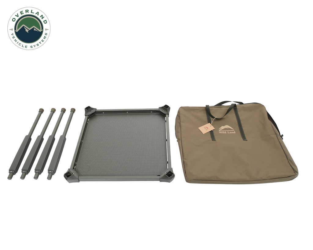 Overland Vehicle Systems Camping Table Folding Portable Camping Table Small With Storage Case Wild Land