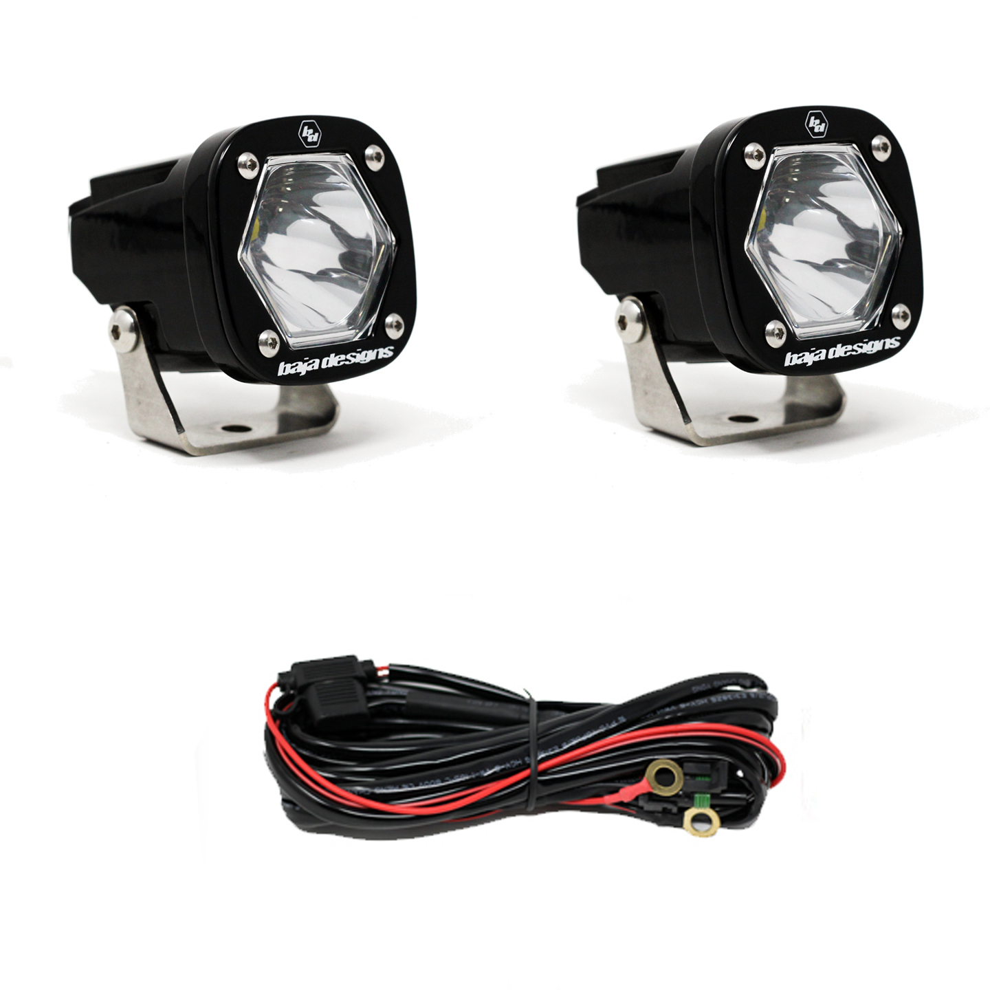 Baja Designs S1 Spot LED Light with Mounting Bracket Pair