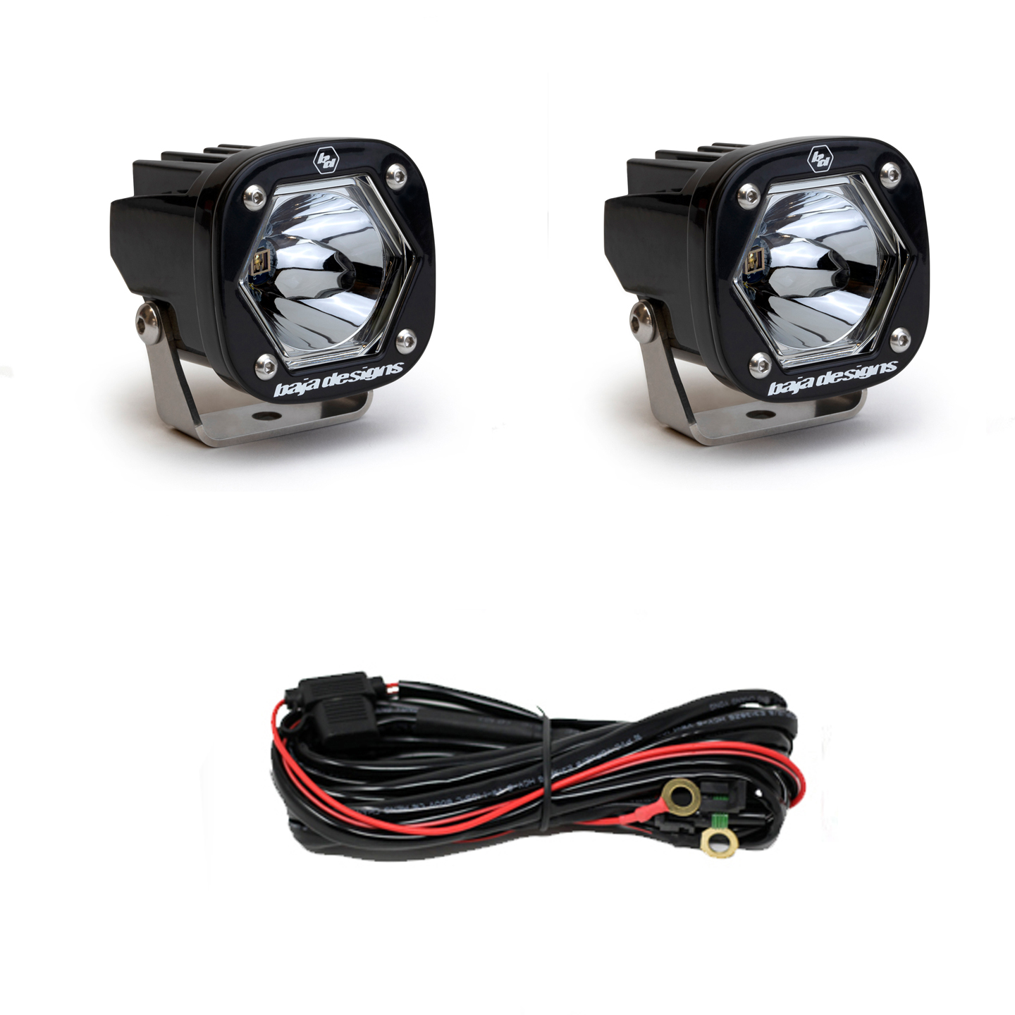 Baja Designs LED Light Pods S1 Pair Spot Laser LED Flush Mount Backup Kit