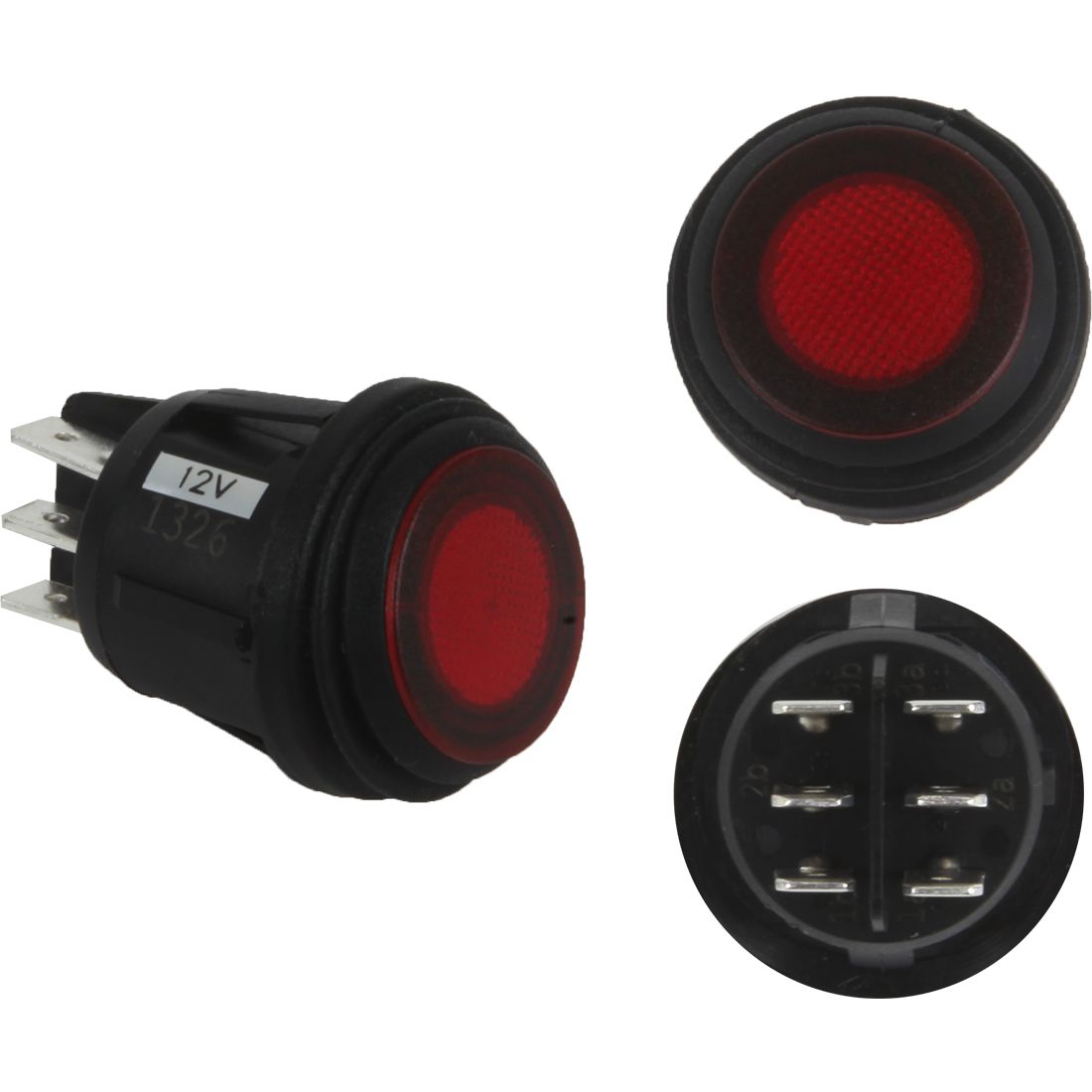 Rigid Industries 3 Position Rocker Switch Red