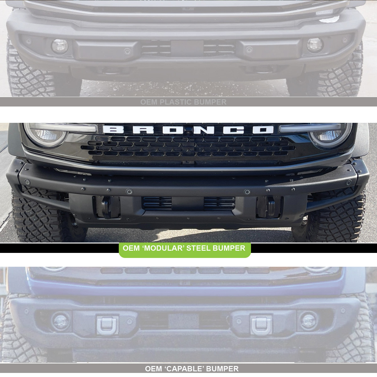 Baja Designs 6XL Linkable Bumper Light Kit - Ford 2021-On Bronco; 2022-On Bronco Raptor; NOTE: w/ OEM Modular Steel Bumper