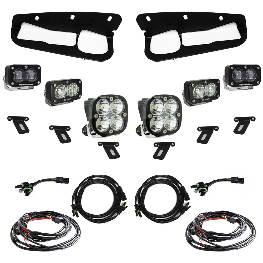 Baja Designs S2 SAE "Pro" Fog Pocket Light Kit; Steel Bumper 2021+ Ford Bronco