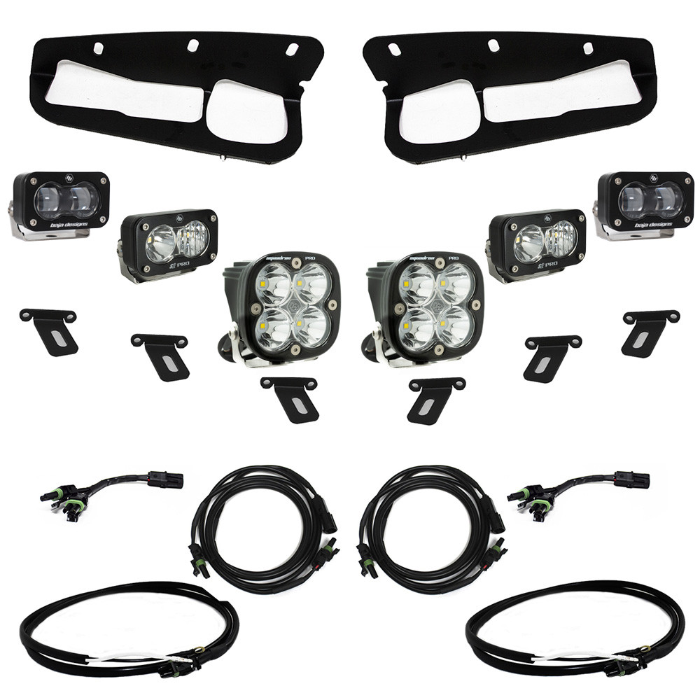 Baja Designs S2 SAE "Pro" Fog Pocket Light Kit; Steel Bumper 2021+ Ford Bronco