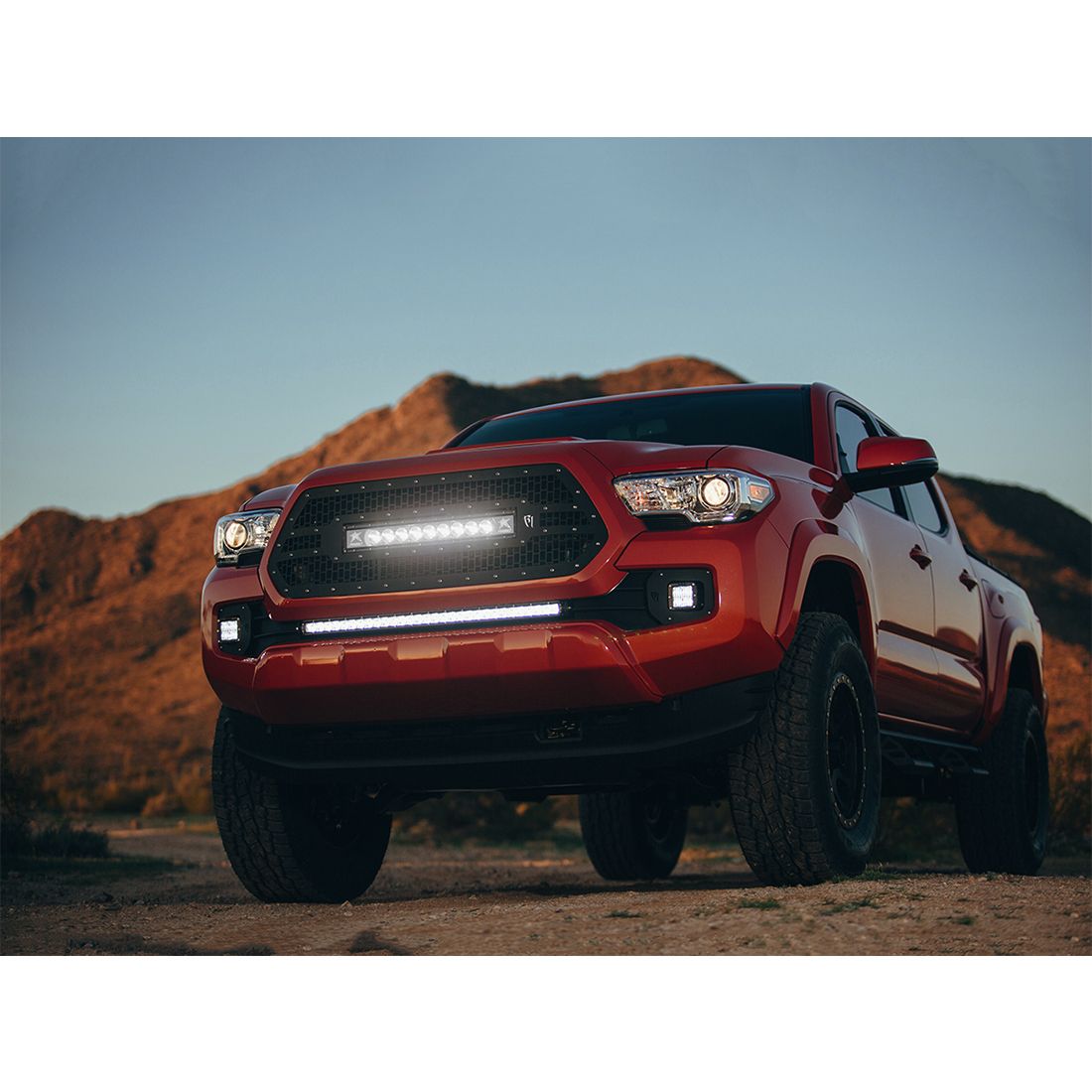 Rigid Industries 16-20 Toyota Tacoma Fog Light Mount Kit Includes 2 SAE D-Series Lights D-Series Pro