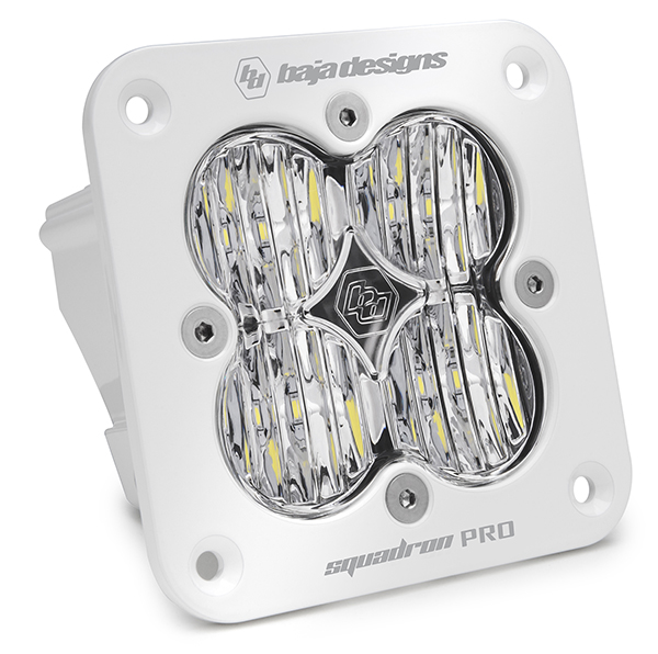 Baja Designs Flush Mount LED Light Pod White Clear Lens Wide Cornering Pattern Squadron Pro