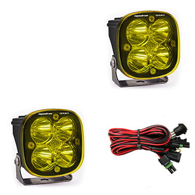 Baja Designs LED Light Pods Amber Lens Work/Scene Pair Squadron Sport