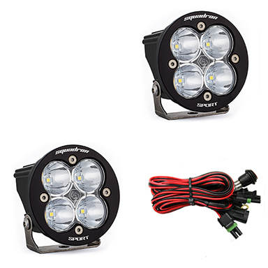 Baja Designs LED Light Pods Clear Lens Spot Pair Squadron R Sport