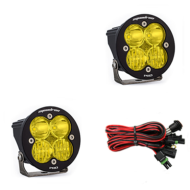 Baja Designs LED Light Pods Amber Lens Driving/Combo Pair Squadron R Pro