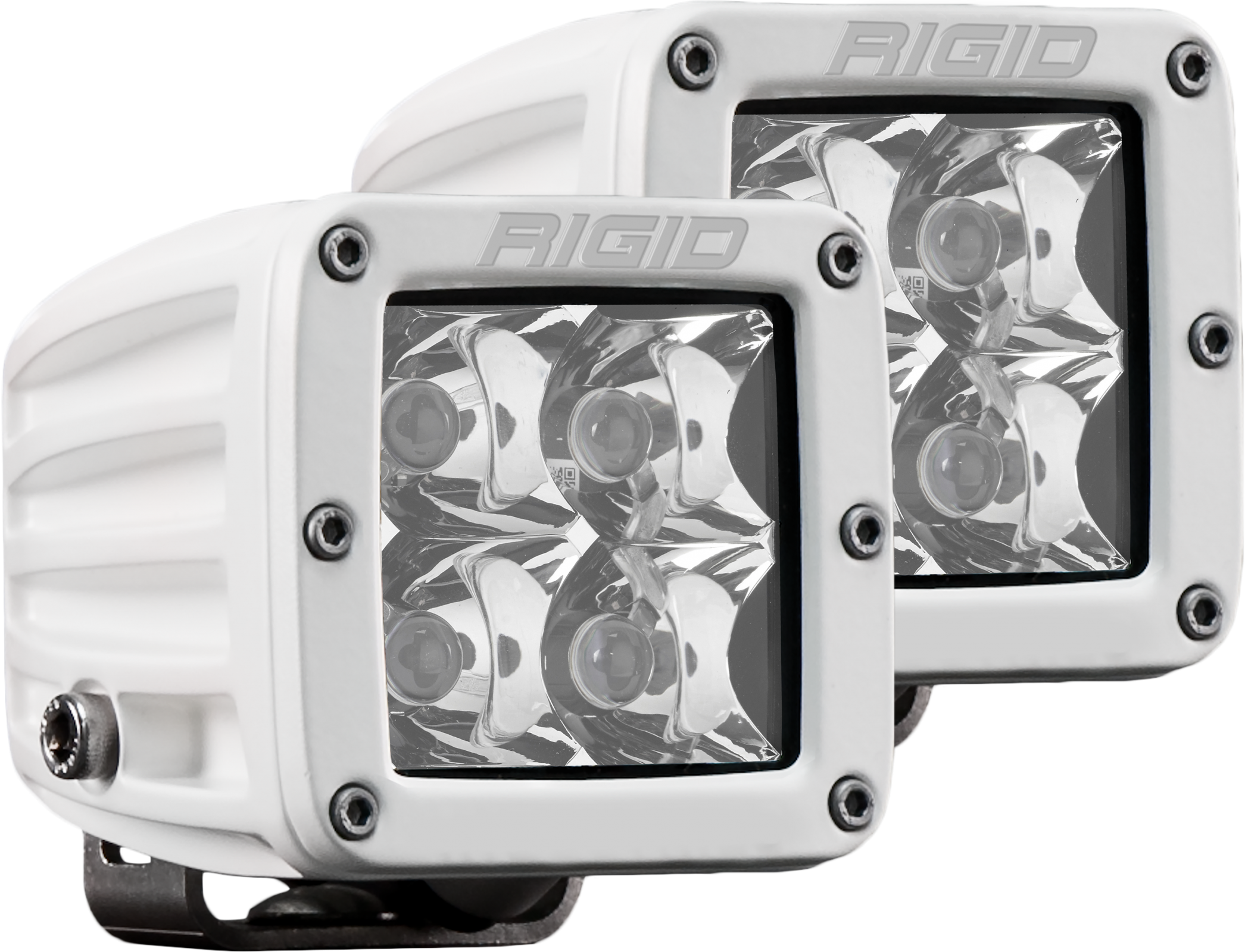 Rigid Industries Hybrid Spot Surface Mount White Housing Pair D-Series Pro