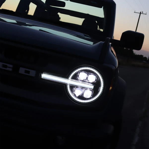 AlphaRex NOVA-Series LED Projector Headlights Black 21-24 Ford Bronco /22-24 Ford Bronco Raptor