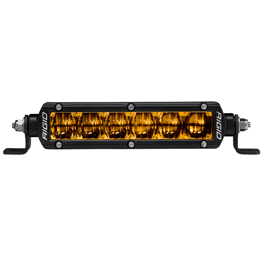 Rigid Industries SAE J583 Compliant Selective Yellow Fog Light Pair Sr-Series Pro 6 Inch Street Legal Surface Mount