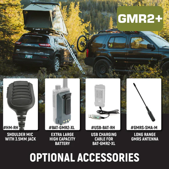 Rugged Radios GMR2 PLUS - GMRS / FRS Two Way Handheld Radio