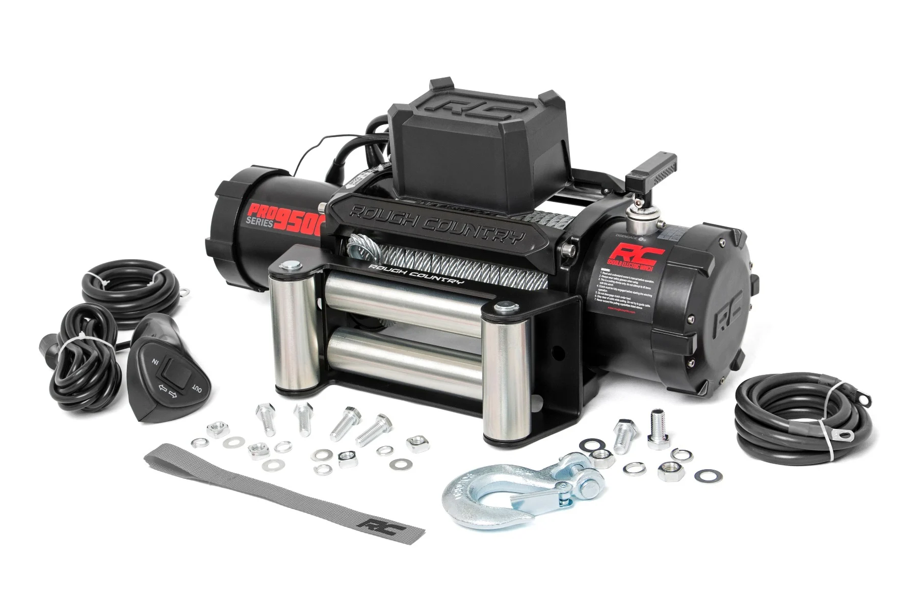 Rough Country 9500LB Pro Series Electric Winch | Steel Cable FREE SHIPPING