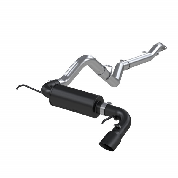 MBRP Powder Coated BLK Series - Single Rear Exit